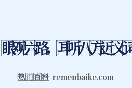 眼观六路，耳听八方近义词是什么意思的图片